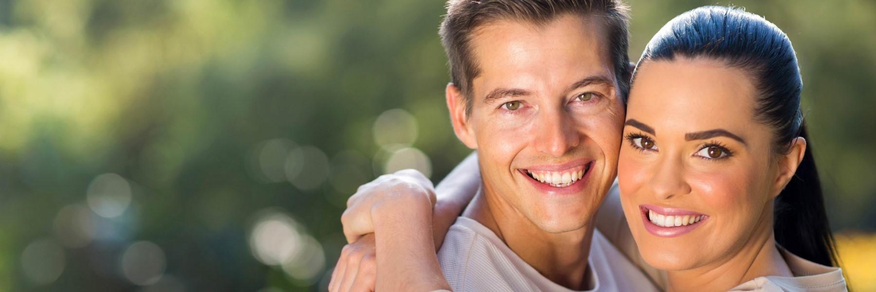 Couple with dental implants in Topeka, KS